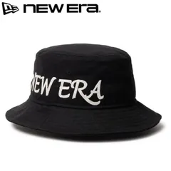 新品 NEWERA ニューエラ NEW ERA 正規品 バケットハット バケハ 帽子 ハット チェーンステッチ サイドロゴ ロゴ 刺繍 ユニセックス メンズ レディース 黒 ブラック 14388508