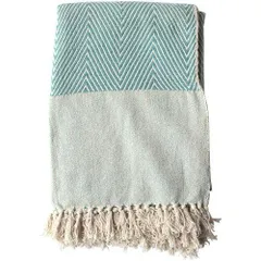 【新品・4営業日で発送】キーストーン(Key Stone) キーストーン コットンスロー ウェーブ ブルー IN049070 (1646597)