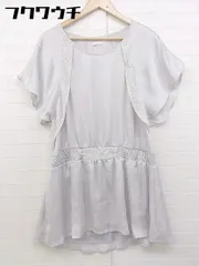 ◇ And A アンドエー レース 切り替え 半袖 膝丈 ワンピース サイズ38 グレー レディース  【中古】 【1107070005818】