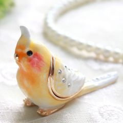 MN006 ミニチュアオカメインコ 【ピィアース正規品】 インコ 小鳥 ジュエリーボックス ピィアース 東京銀座PICALS 東京銀座ピカルス 可愛い ブランド おしゃれ プレゼント オブジェ 置物 動物 誕生日プレゼント ピィアース mer12