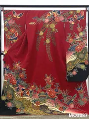 振袖 豪華 紅型調 ぼかし八掛 身丈173cm