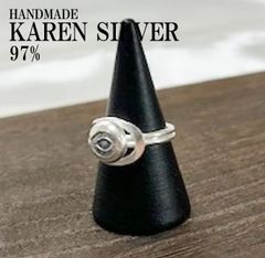 カレンシルバー シルバーリング 魔除け ハンドメイド エスニック #100