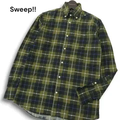 Sweep!! スウィープ 秋冬★ 刺繍 長袖 ボタンダウン チェック ネル シャツ Sz.1 メンズのサムネイル