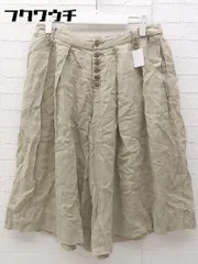◇ pas de calais パドカレ リネン100% パンツ サイズ38 ベージュ レディース 【中古】 【1002801133139】