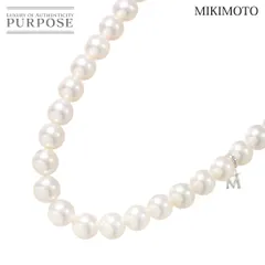 ミキモト MIKIMOTO アコヤ真珠 7.5-7.0mm ネックレス 41cm SV シルバー パール Akoya Pearl Necklace 90277218