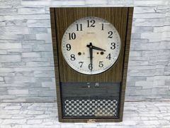 稼働品 セイコー SEIKO 30DAY 掛時計 木製 ブラウン 簡易動作確認済