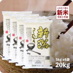 【200円OFFクーポン配布中】新米 新潟県産コシヒカリ20kg  お米 令和5年産 白米