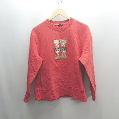 ◇ ⊇ ZARA ザラ ロゴ刺繍 長袖 スウェットトレーナー サイズS レッド系 レディース E  【1502030019315】