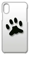 【新品未使用】iPhone X iPhone Xs アイフォンX XS クリア ハードケース ( 肉球(ブラック) ) 犬 猫 ネコ 動物 cl-iphonex-37