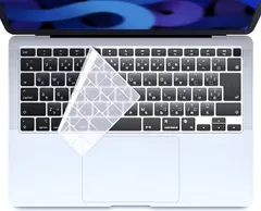 Lumos Macbook Air 13 M1キーボードカバー チップ搭載モデル A2337 / A2179 JIS配列 対応 耐水 耐塵(クリア)