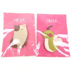 イビサ チャーム ネコ ヘビ 未使用 2点セット レザー キーホルダー まとめて ブランド レディース IBIZAのサムネイル