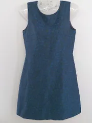 ◇ ROPE PICNIC ロペピクニック 花柄 刺繍 ノースリーブ ミニ ワンピース サイズ38 ブルー系 レディース P  【中古】 【1210190007799】