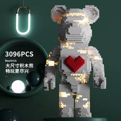 ベアブリック　1000% レゴ互換　しろくまハート