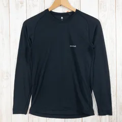 【Men's S ブラック系】 Montbell ( モンベル ) ジオラインlwラウンドネックシャツ ポリエステル 1107486 Asian Men's