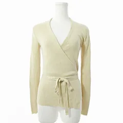 ラルフローレン RALPH LAUREN ラップ ニット 長袖 カーディガン ウール キャメル混 M ベージュ 1007