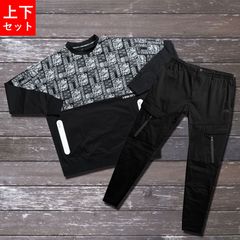 LUXE/R(ラグジュ) コットンナイロンモックネックセットアップ セットアップ メンズ 上下セット ジャージ スウェット