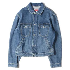 美品 KENZO ケンゾー ジャケット NIGO ボケフラワー エンブロイダード デニム トラッカージャケット Boke Flower Embroidered Denim Trucker Jacket FC55DV301CEI インディゴ L コラボのサムネイル