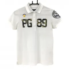 パーリーゲイツ 半袖ポロシャツ 白 ニコちゃん ロゴカモフラ スマイル レディース 0(S) ゴルフウェア PEARLY GATES