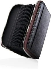 【迅速発送】NEESE クレジットカードケース カード入れ じゃばら 大容量 コインケース メンズ レディース (最大28枚カード収納 ダークブラウン)