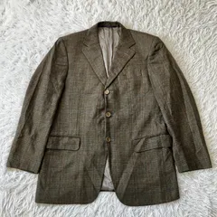 バーバリー カシミヤ入り テーラードジャケット  チェック 古着 3765