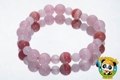 【自然堂】★いい素材使ってます★　ピンクなブレスレット 6mm&8.5mm