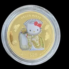 24金製　ハローキティ　1/10オンス(3.1グラム)　純金メダル② 24金製ハローキティ1/10オンス(3.1グラム)純金メダル②