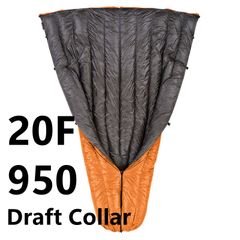 Enlightened Equipment エンライト・イクイップメント Revelation Sleeping Quilt 950 20°F (-6°C) Draft Collarドラフトカラーレヴェレーション スリーピング キルト Burnt Orange