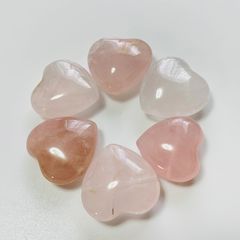 ローズクォーツ✳︎ハート✳︎パーツ６点セット