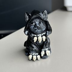 黒猫コスプレ坊や　昭和レトロ　黒猫　フィギュア　キューピー人形　黒ネコ 面白雑貨 黒猫コスプレ坊や昭和レトロ黒猫フィギュアキューピー人形黒ネコ