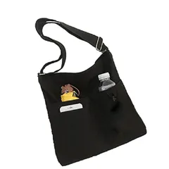 [レリカ] キャンバス 2way トートバッグ 帆布 ショルダー 大容量 a4 斜め掛け 通勤 通学 軽量 バッグ レディース トート エコ バッグ シンプル おしゃれ 大きめ マザーズ カバン サブ 肩掛け カジュアル bag 黒 白 手提げ  [ブラック]