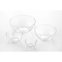☆ クリア ☆ and 軽くて割れないレンジボウル4pcs レンジ ボウル 日本製 4点 レンジボウル ボウルセット プラスチック 電子レンジ対応 サラダボウル 約700ml 約380ml 約190ml 約160ml 耐熱ボウル キッチンツール おしゃれのサムネイル