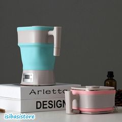 折りたたみ式電気ケトル 折りたためるケトル 電気ケトル 800ml 電圧切替式 海外でも使える 携帯ポットシリコン キャンプ 電気ポット 湯沸か