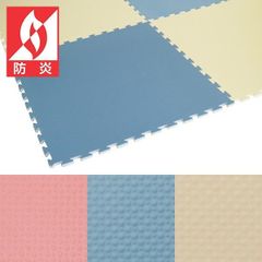 ジョイントマット 大判 90×90cm 防炎 厚手 1.5cm 厚さ 撥水 抗菌 SIAA 発泡 安心 安全 業務用 小学校 保育園 幼稚園 教育施設 子供部屋 ジョイントクッション 【lic-mzw-0007】