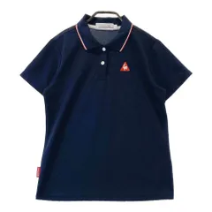 サイズ：LL LE COQ GOLF ルコックゴルフ  半袖ポロシャツ ロゴ刺繍  ネイビー系 [240101400263]# ゴルフウェア レディース ストスト