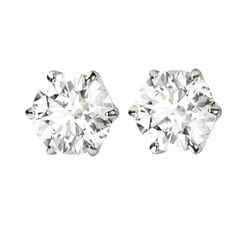 PT ダイヤモンド ピアス 0.8ct (トータル2石) 両耳用 G SI2 GOOD ソーティング ( 鑑定書 の元) 付 プラチナ 6本爪 ダイヤピアス スタッド 一粒 ギフトラッピング済 ダイヤピアス専門店 ダイヤモンドワールド NO11111aso