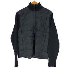 タイオン TAION ベーシック ハイネックWジップ ニットスリーブ ダウンジャケット メンズ JPN：S 