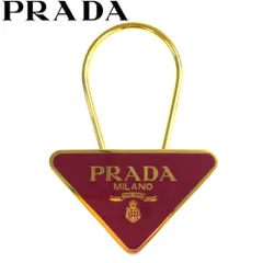 2024年最新】プラダ PRADA キーホルダー キーリング ロゴ メタル ...