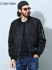 カルバンクライン メンズ ブルゾン Calvin Klein ブランド MA-1 ボンバージャケット アウター フルジップ 中綿 CKCM154122 (ブラック)