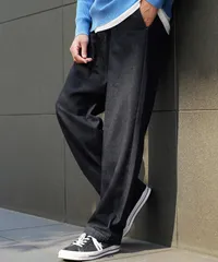 新品 未使用 JIGGYS SHOP(ジギーズショップ)ライトオンスデニムタックワイドパンツ 217822 ブラック