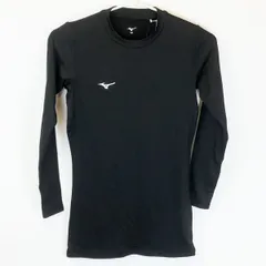 【未使用】ミズノ 裏起毛インナーシャツ ジュニア 160 ブラック P2MAA65009 キッズ MIZUNO 長袖 アンダーシャツ 抗菌防臭 野球 スポーツウェア