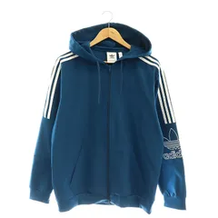 アディダスオリジナルス adidas originals OUTLINE FZ HOODIE ジップパーカー フーディー O ブルー ホワイト /DF ■OS