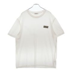 VALENTINO (ヴァレンチノ) ラバーロゴワッペン付 クルーネック 半袖Tシャツ ホワイト VV3MG08G6LC