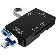 SDカードリーダー 3in1メモリーカードリーダー 多機能 データ転送 Type-C/Micro usb/USB SD TF USB カメラ 0TG機能 変換 アダプタ 超小型 設定不要 双方向高速データ転送 写真/ビデオ/ファイル ka10000a063