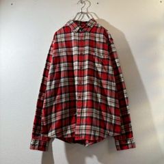 Goodfellow フランネル長袖シャツ 赤白チェック サイズL