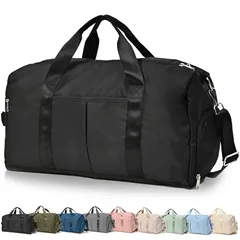 Taviigo ボストンバッグ 修学旅行 旅行バッグ キャリーオンバッグ 軽量 32L 大容量 3WAY 防水 コンパクト 多機能 スポーツバッグ 1泊 2泊 (ブラック) 1