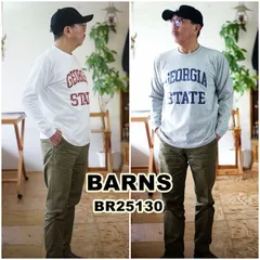 バーンズ　バーンズアウトフィッターズ　BARNS 長袖ロンT　カットソー　Tシャツ　25130