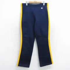 W31/古着 チャンピオン champion ジャージ パンツ メンズ 80s ワンポイントロゴ 紺 ネイビー spe 25oct21 中古 ボトムス ロング