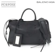 ■極美品■ BALENCIAGA バレンシアガ 443514 ブラックアウトシティ レザー 2WAY ハンドバッグ ショルダー 斜め掛け ブラック系 R6991ZZ