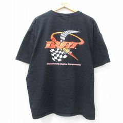 XL/古着 半袖 ビンテージ Tシャツ メンズ 00s ダーツ 大きいサイズ コットン クルーネック 黒 ブラック 25jul07 中古