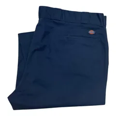 【メキシコ製】ビッグサイズ 90s Dickies ディッキーズ 紺色 チノパン 874 古着 【サイズ：４８×３０】
